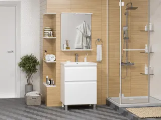 Напольная тумба под раковину Misty Лаки 60 см П-Лак-01060-0112Я белый